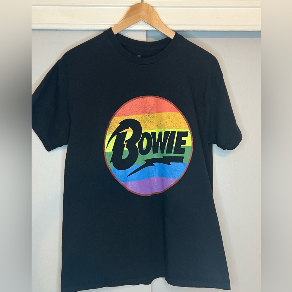 David Bowie size‎ Large Rainbow Band Tee EUC